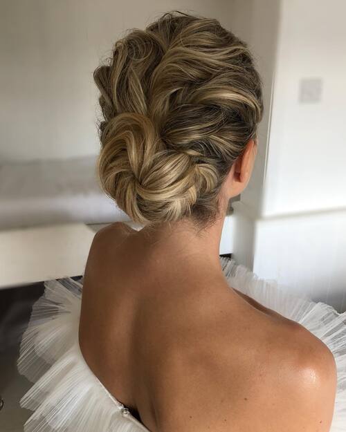 Classy romantic wedding hairstyle