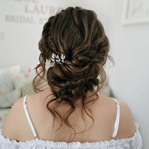 Mythical romantic wedding hairstyle