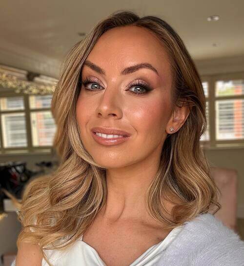 Tanned bridesmaid makeup idea