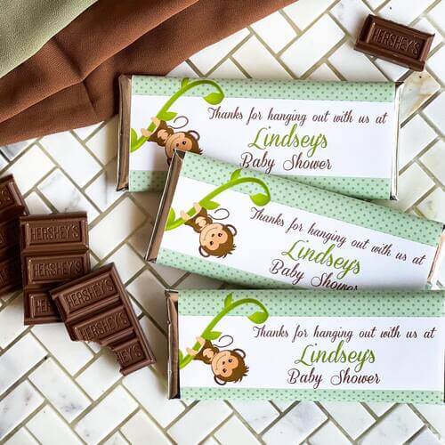 Baby shower gift idea personalized chocolates