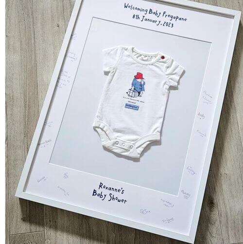 Baby shower idea framed keepsake 