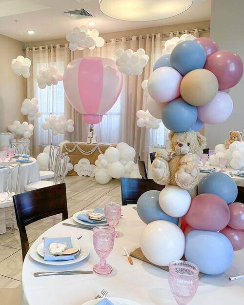 Baby shower balloon decor ideas