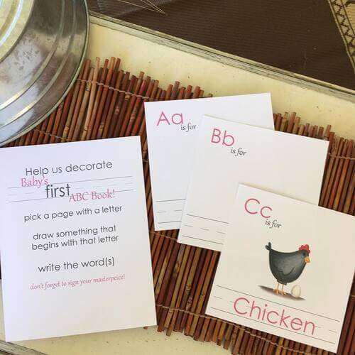 Cute baby shower activity idea